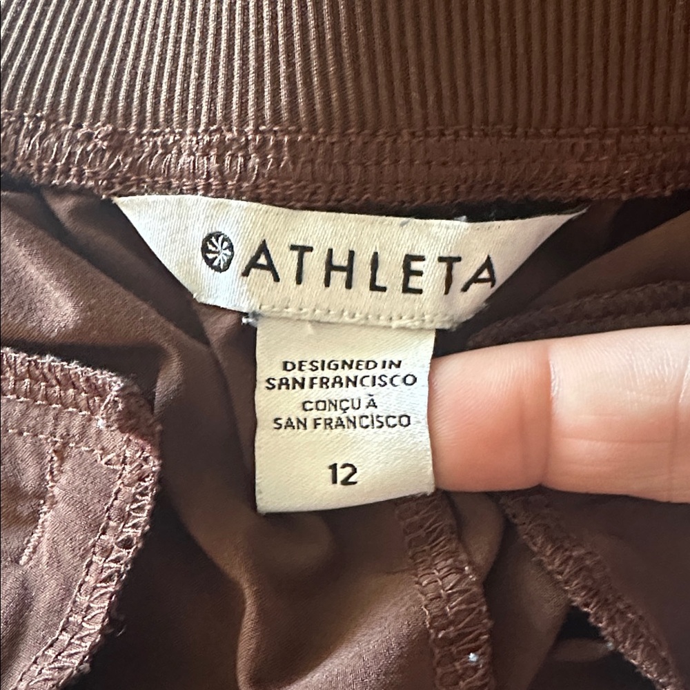 Athleta Chocolate Brown Brooklyn Ankle Pant Size 12 - Picture 2 of 10